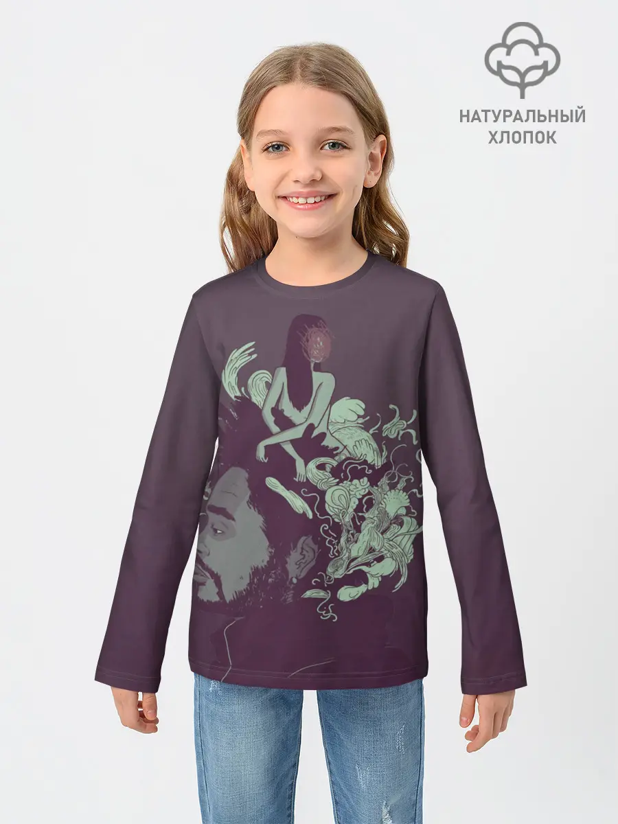 Детский лонгслив / Психоделический Эйбл