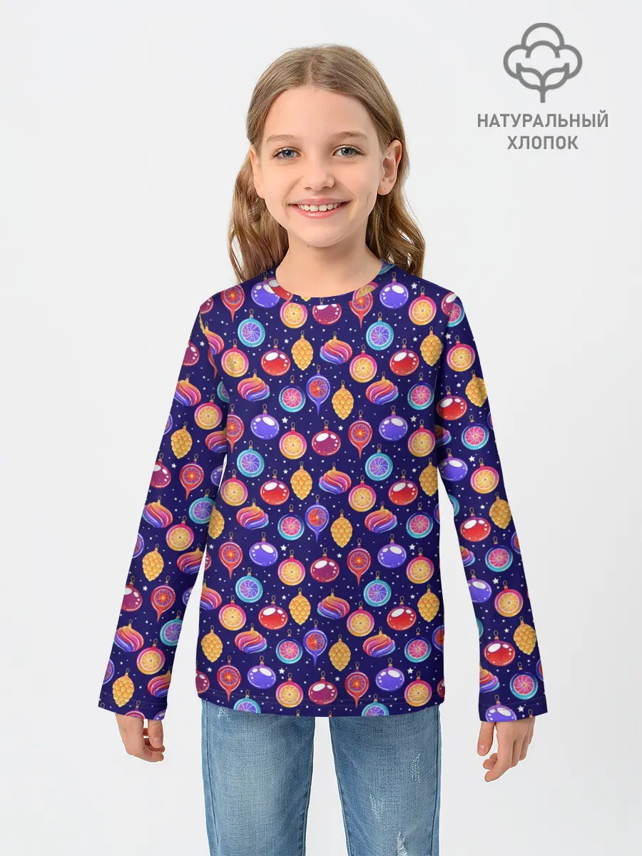 Детский лонгслив / Новогодние Ёлочные Украшения