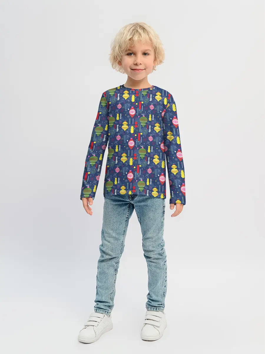 Детский лонгслив / Новогодние Ёлочные Игрушки