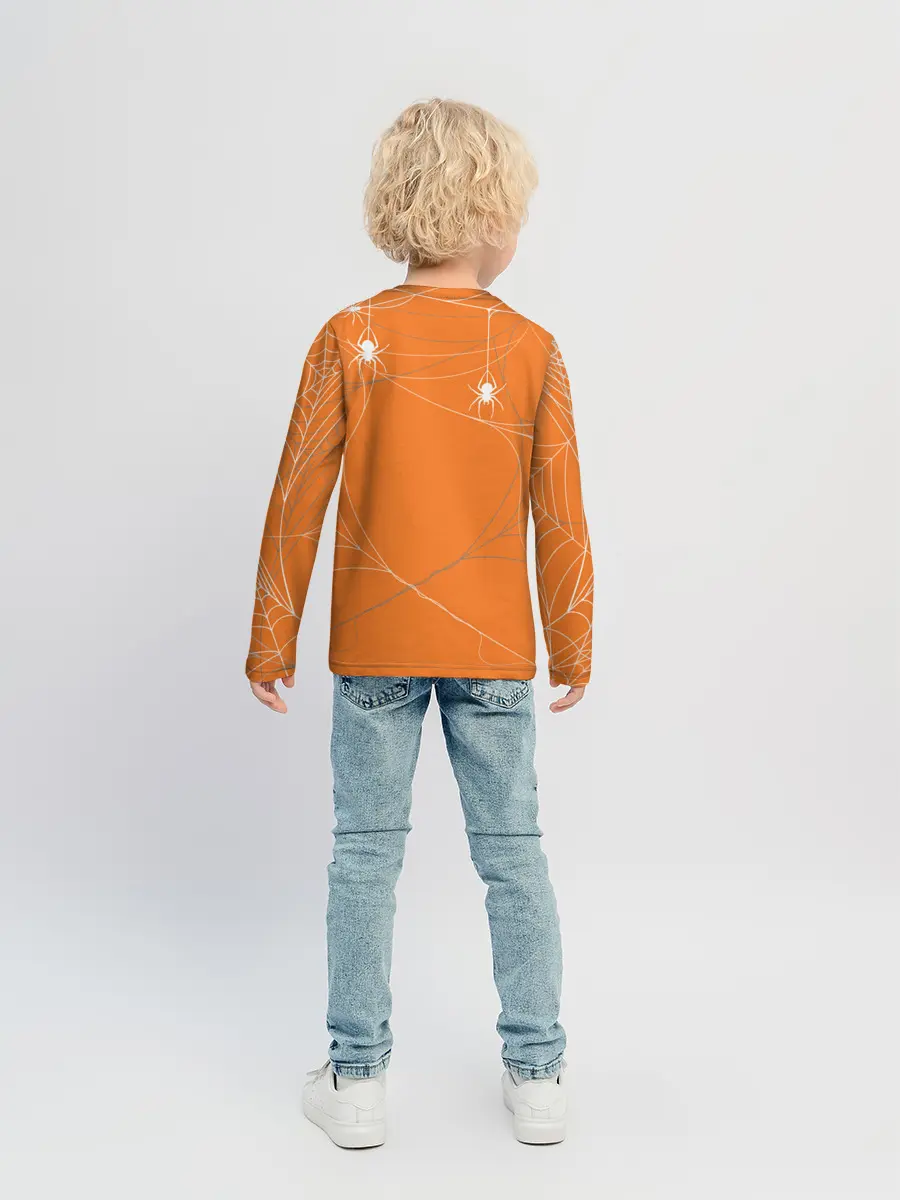 Детский лонгслив / ПАУТИНКА НА ХЭЛЛОУИН