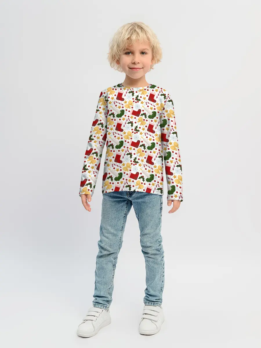 Детский лонгслив / Рождественские Чулки