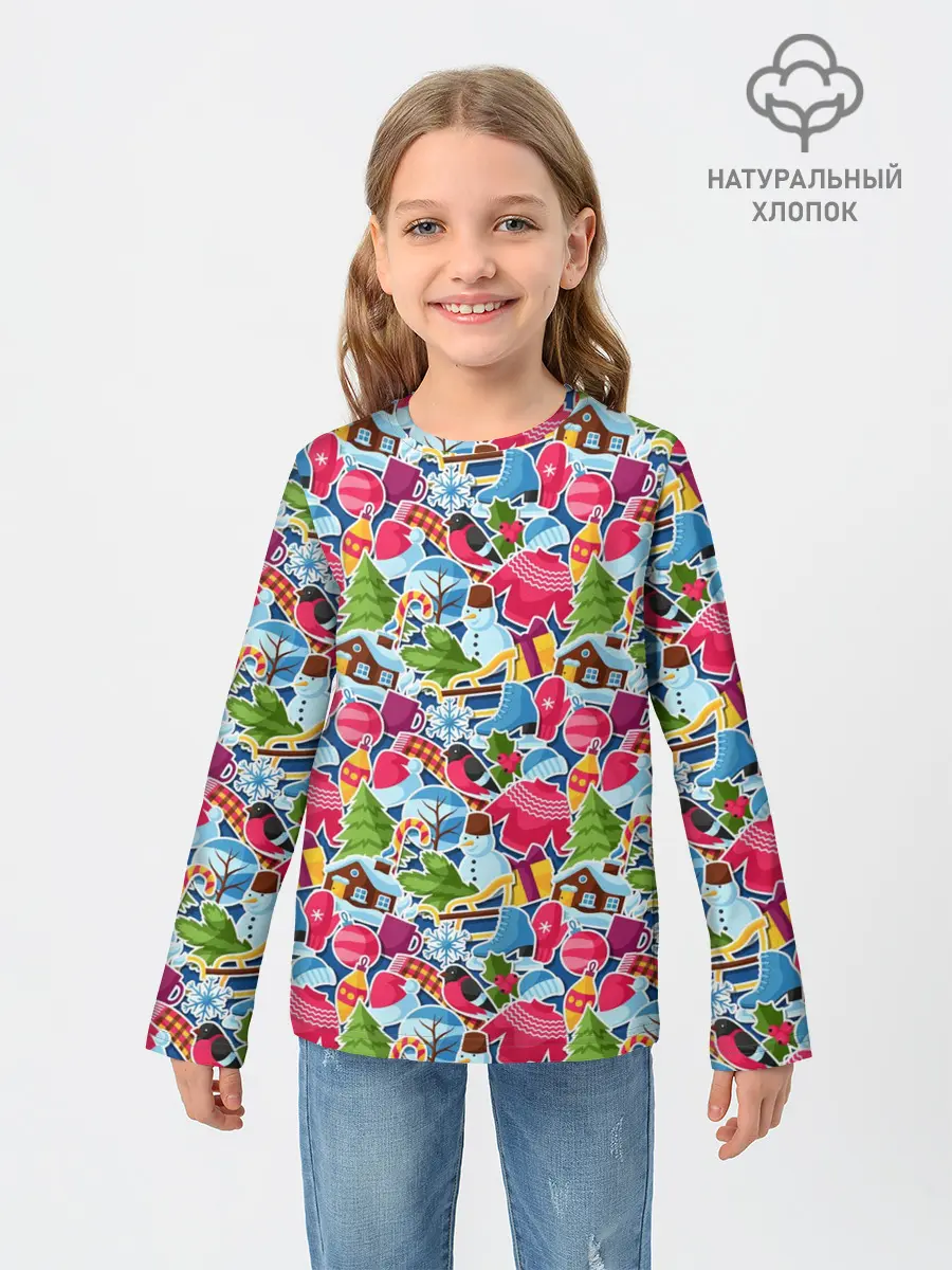 Детский лонгслив / С Рождеством и Новым Годом!