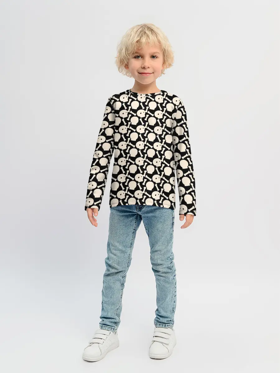 Детский лонгслив / Patern Halloween 25