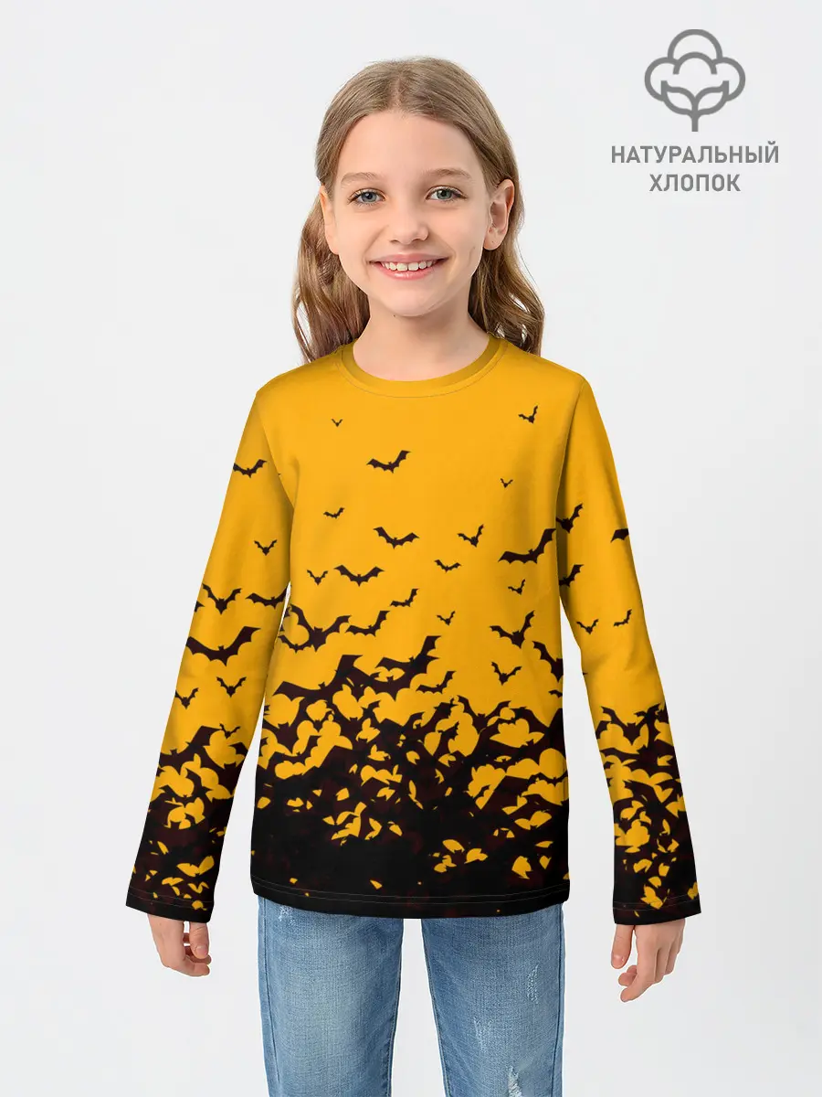 Детский лонгслив / ХЕЛЛОУИНСКИЕ ЛЕТУЧИЕ МЫШИ