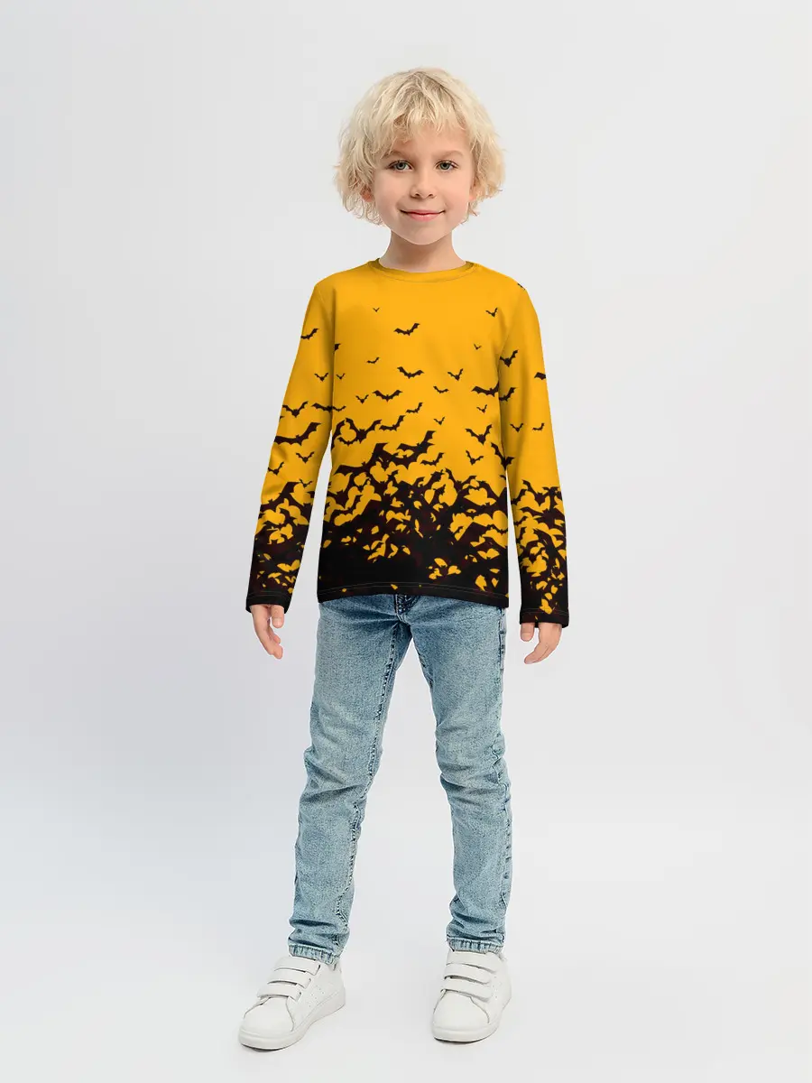 Детский лонгслив / ХЕЛЛОУИНСКИЕ ЛЕТУЧИЕ МЫШИ