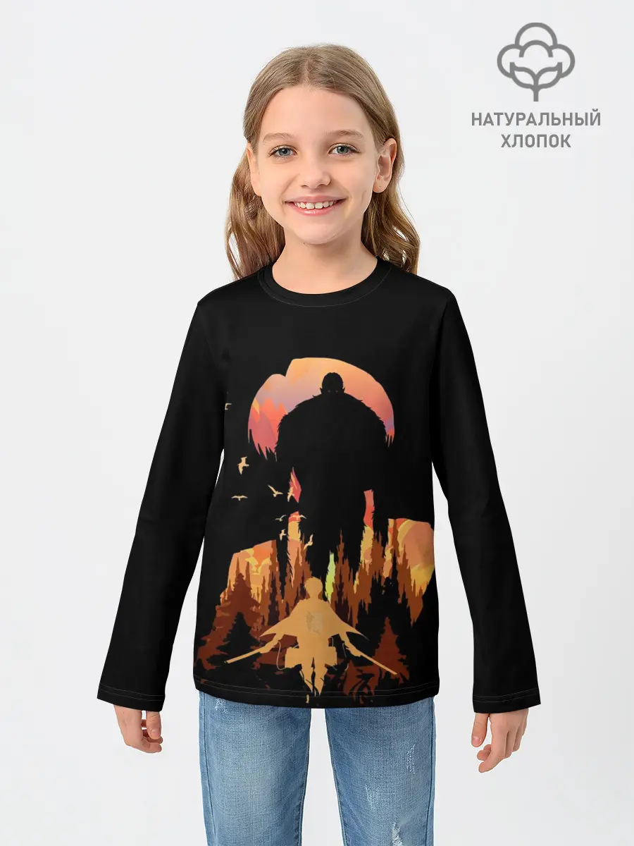 Детский лонгслив / Леви и титан