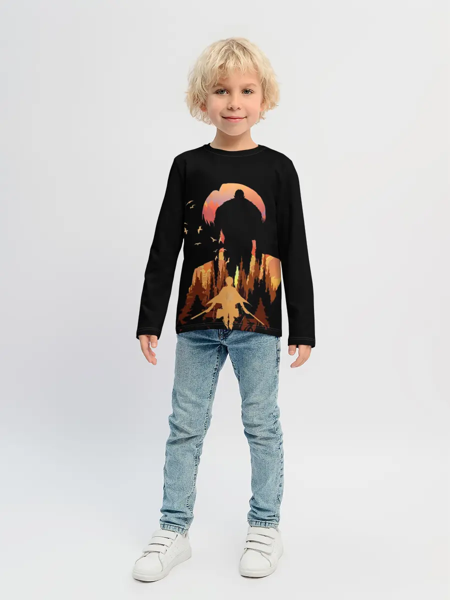 Детский лонгслив / Леви и титан