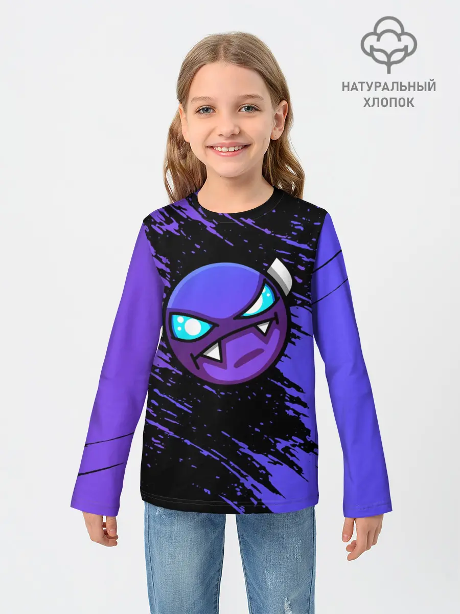 Детский лонгслив / Геометри Даш | Geometry Dash