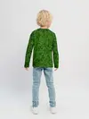 Детский лонгслив / зелёный паттерн