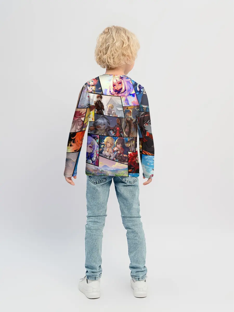 Детский лонгслив / Геншин импакт, персонажи