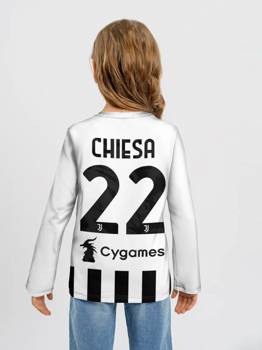 Детский лонгслив / Федерико Кьеза Ювентус форма 2021/2022