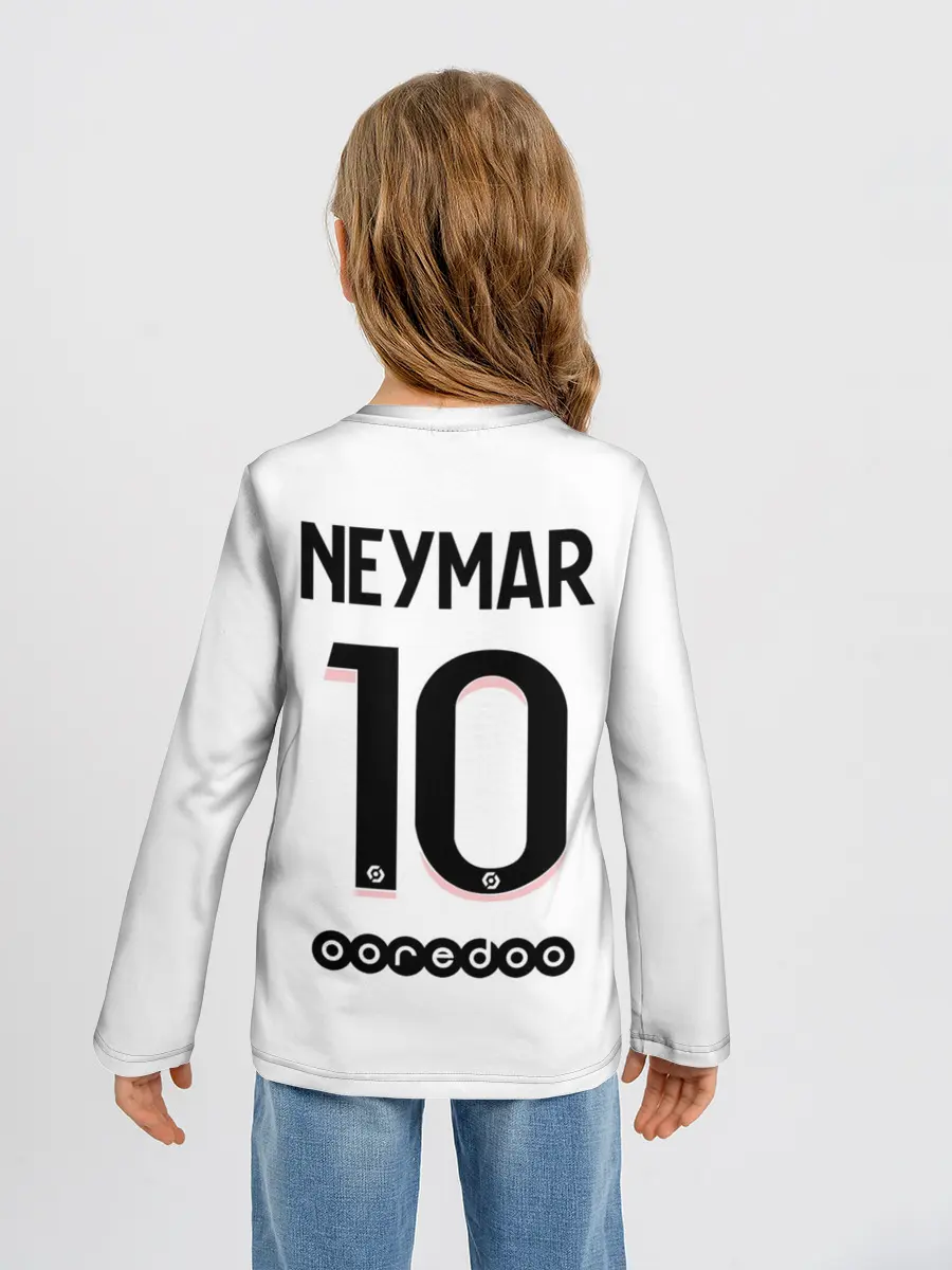 Детский лонгслив / Неймар ПСЖ гостевая форма 2021/2022