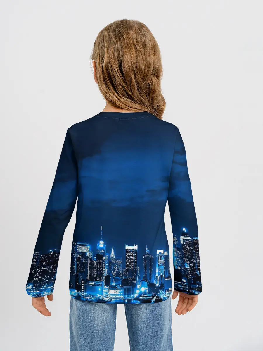 Детский лонгслив / Группа Hollywood Undead ночной город