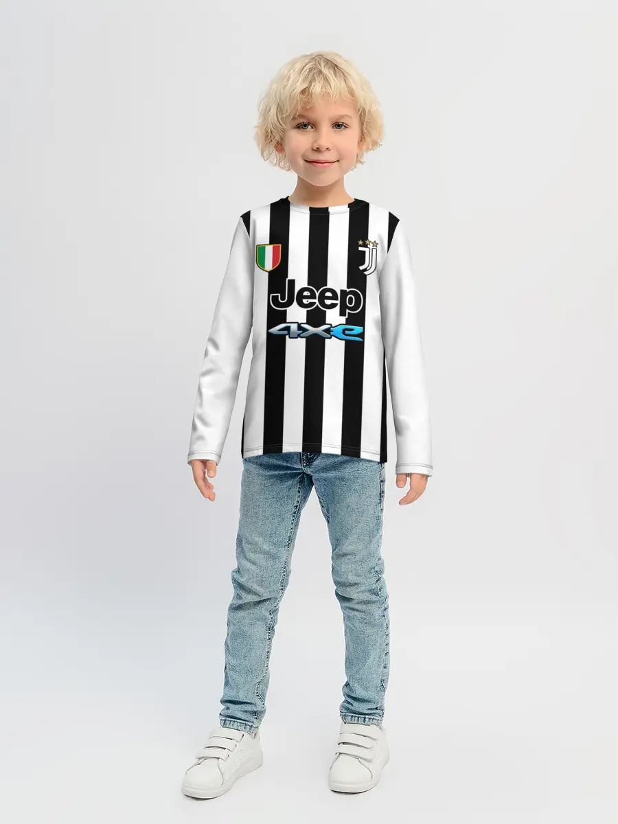 Детский лонгслив / Форма Ювентуса домашняя 2021/2022