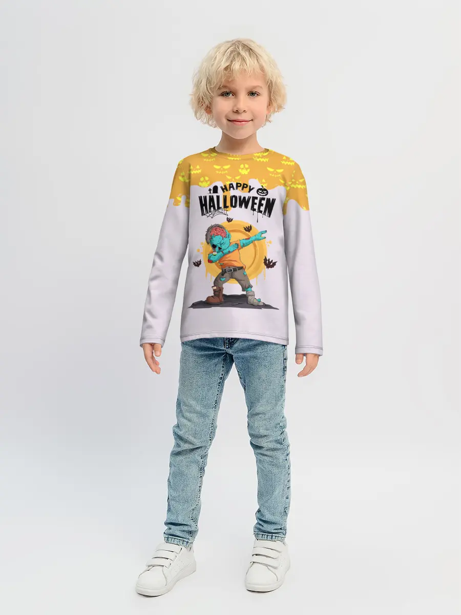 Детский лонгслив / Dab Zombie Halloween
