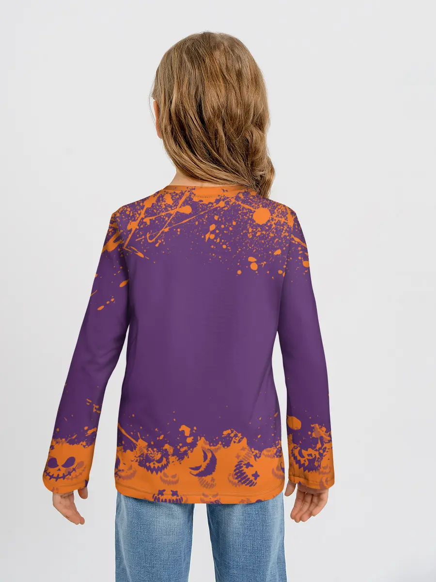 Детский лонгслив / МОПС НА ХЭЛЛОУИН