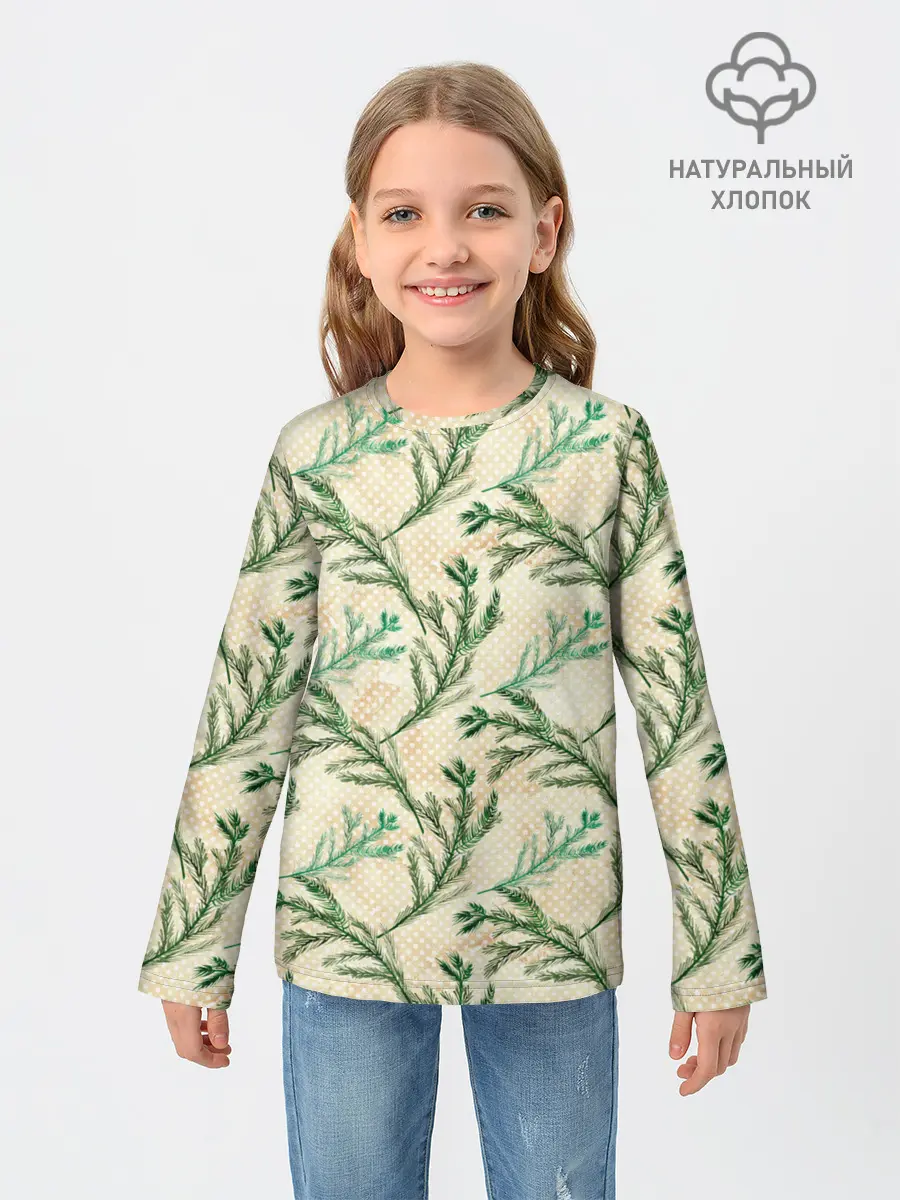 Детский лонгслив / Ель новогодняя