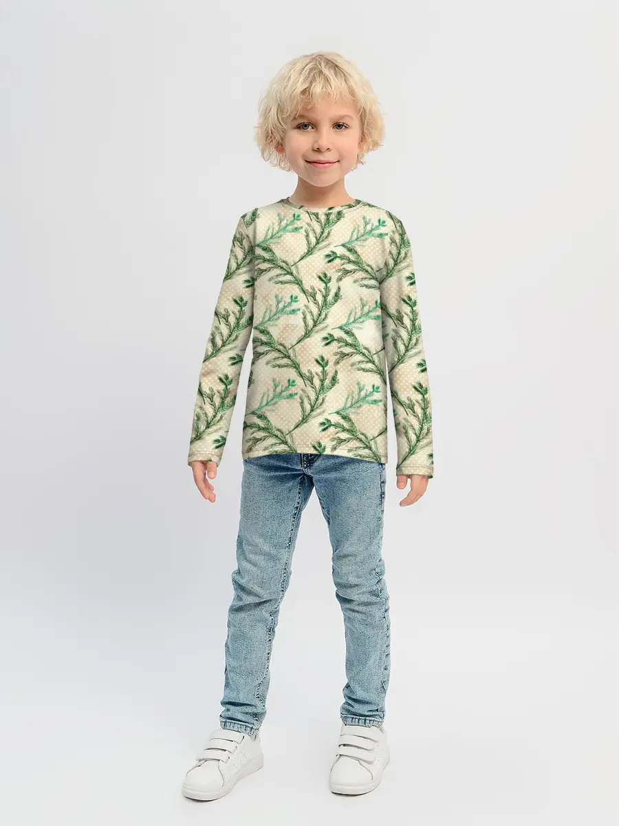 Детский лонгслив / Ель новогодняя