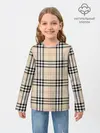 Детский лонгслив / клетчатый принт в стиле Burberry