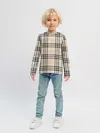 Детский лонгслив / клетчатый принт в стиле Burberry
