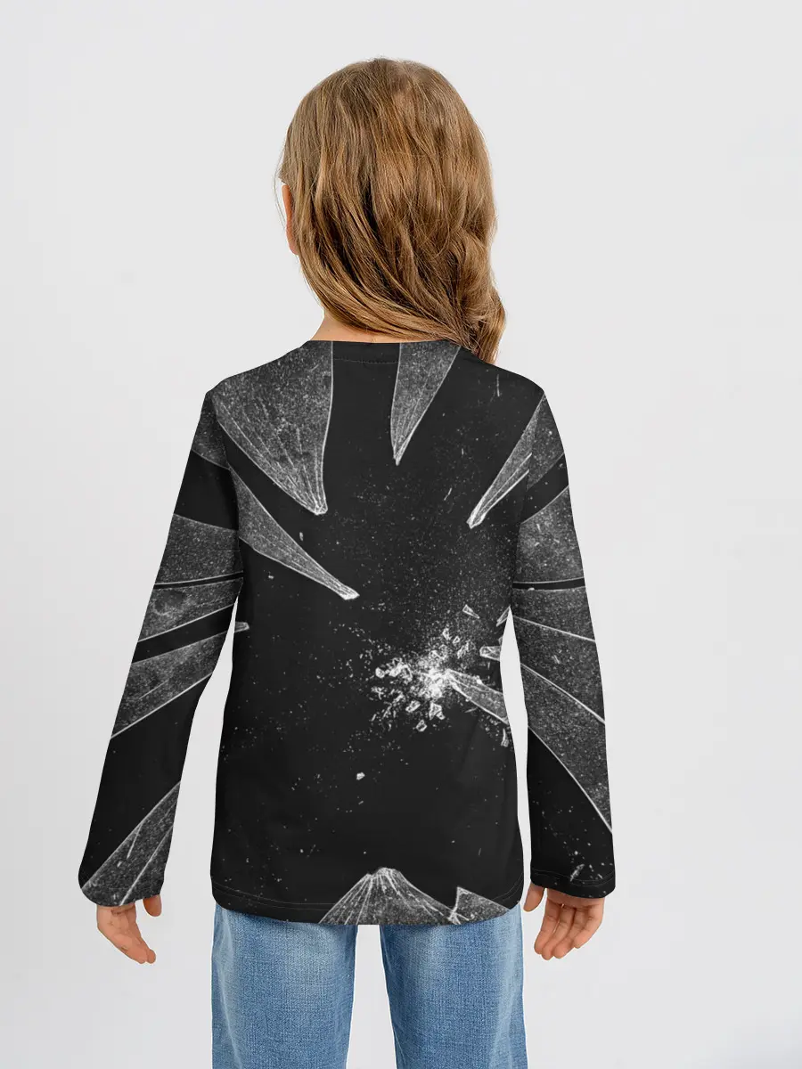 Детский лонгслив / Геометри Даш осколки | Geometry Dash