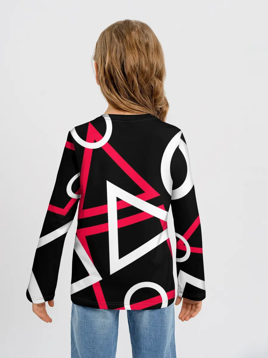 Детский лонгслив / Игра в кальмара -маска ведущего