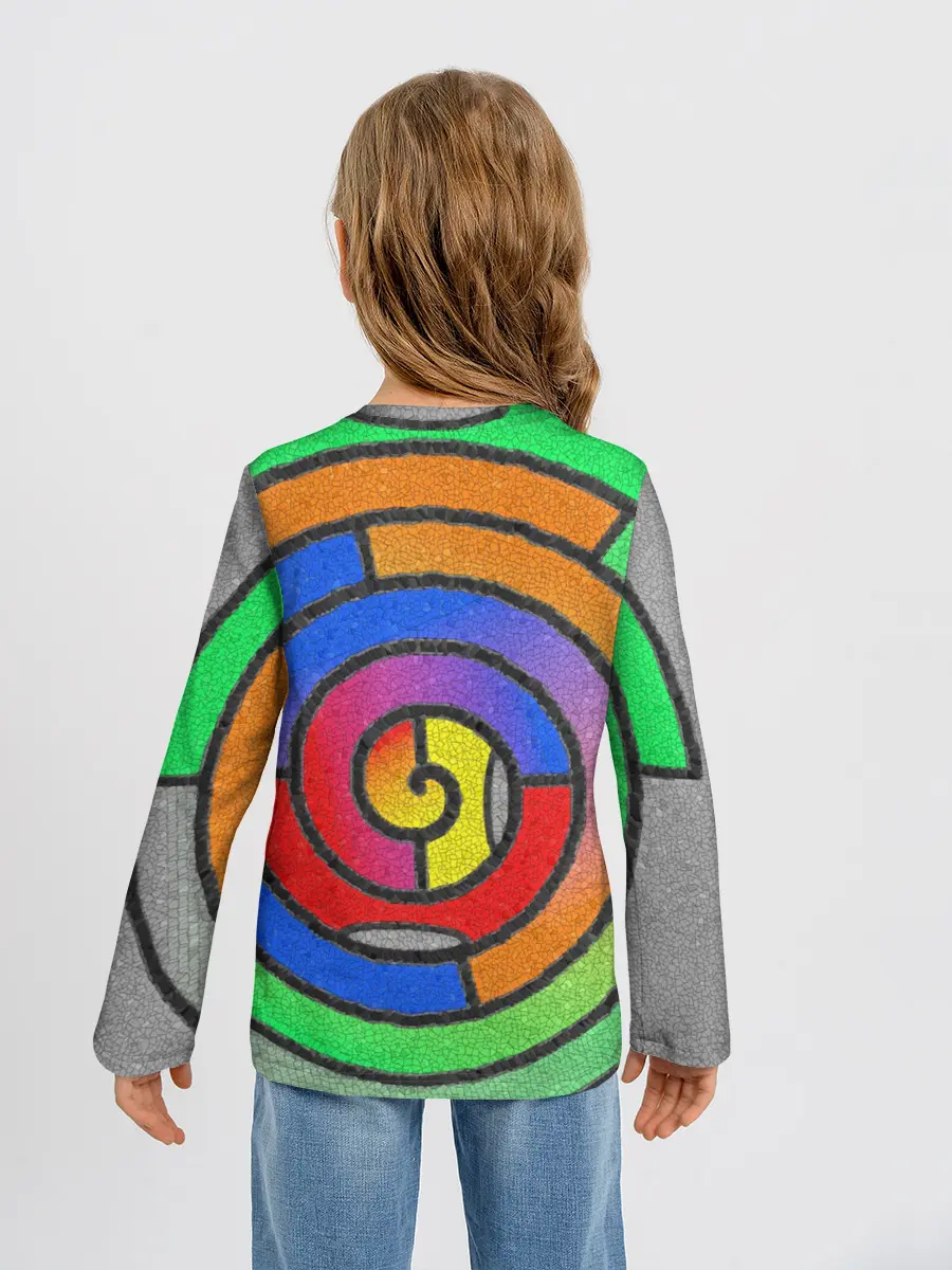 Детский лонгслив / Маечная спираль