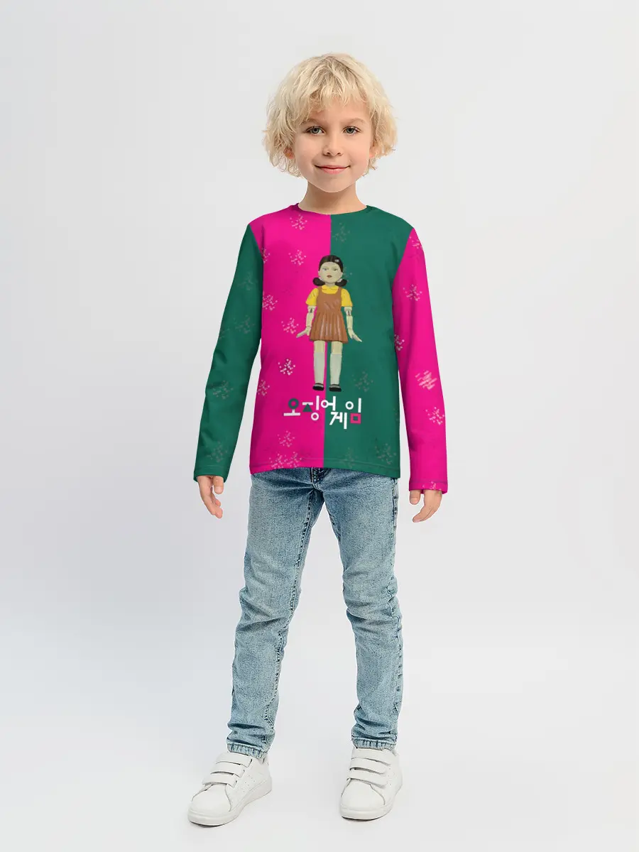 Детский лонгслив / Игра в кальмара. Кукла. Противостояние