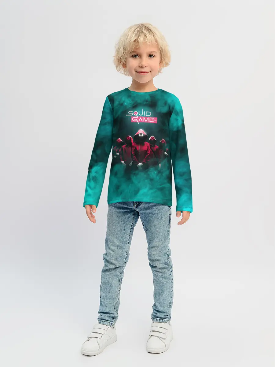 Детский лонгслив / СТРАЖА В МАСКАХ | ИГРА В КАЛЬМАРА