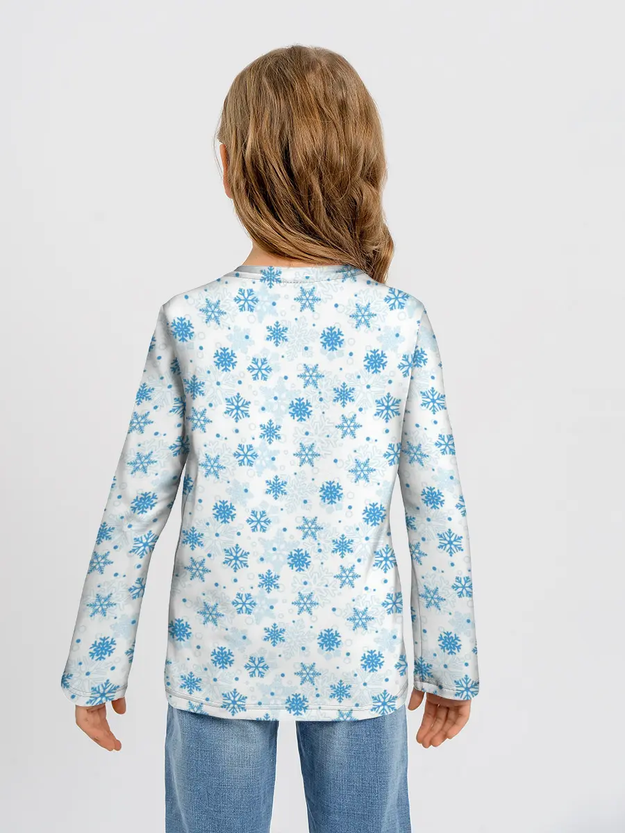 Детский лонгслив / Снежинки