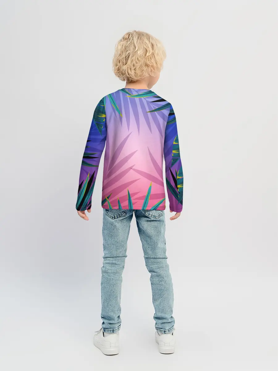 Детский лонгслив / Тигр из абстракций