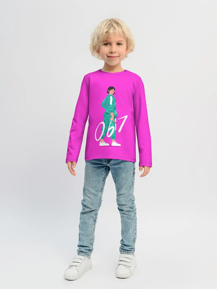 Детский лонгслив / Игрок в кальмара 067