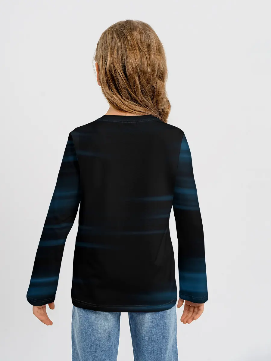 Детский лонгслив / Силуэт Сатору Годжо - Магическая битва