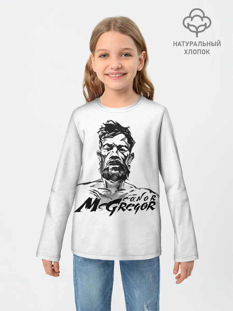 Детский лонгслив / Портрет Конор МакГрегора