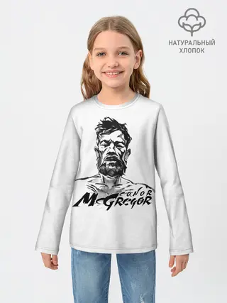 Детский лонгслив / Портрет Конор МакГрегора