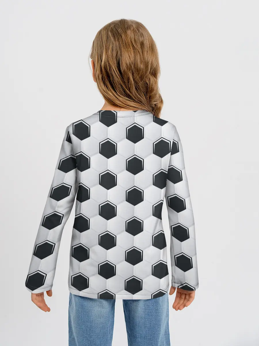 Детский лонгслив / Текстура футбольного мяча