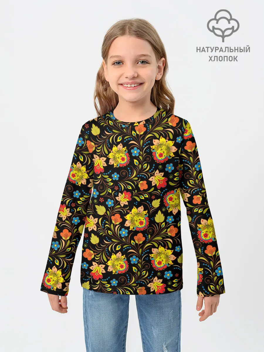 Детский лонгслив / Хохломa