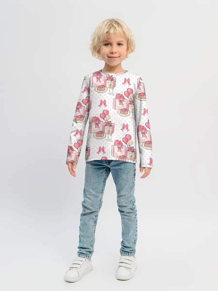 Детский лонгслив / Счастливый день рождения