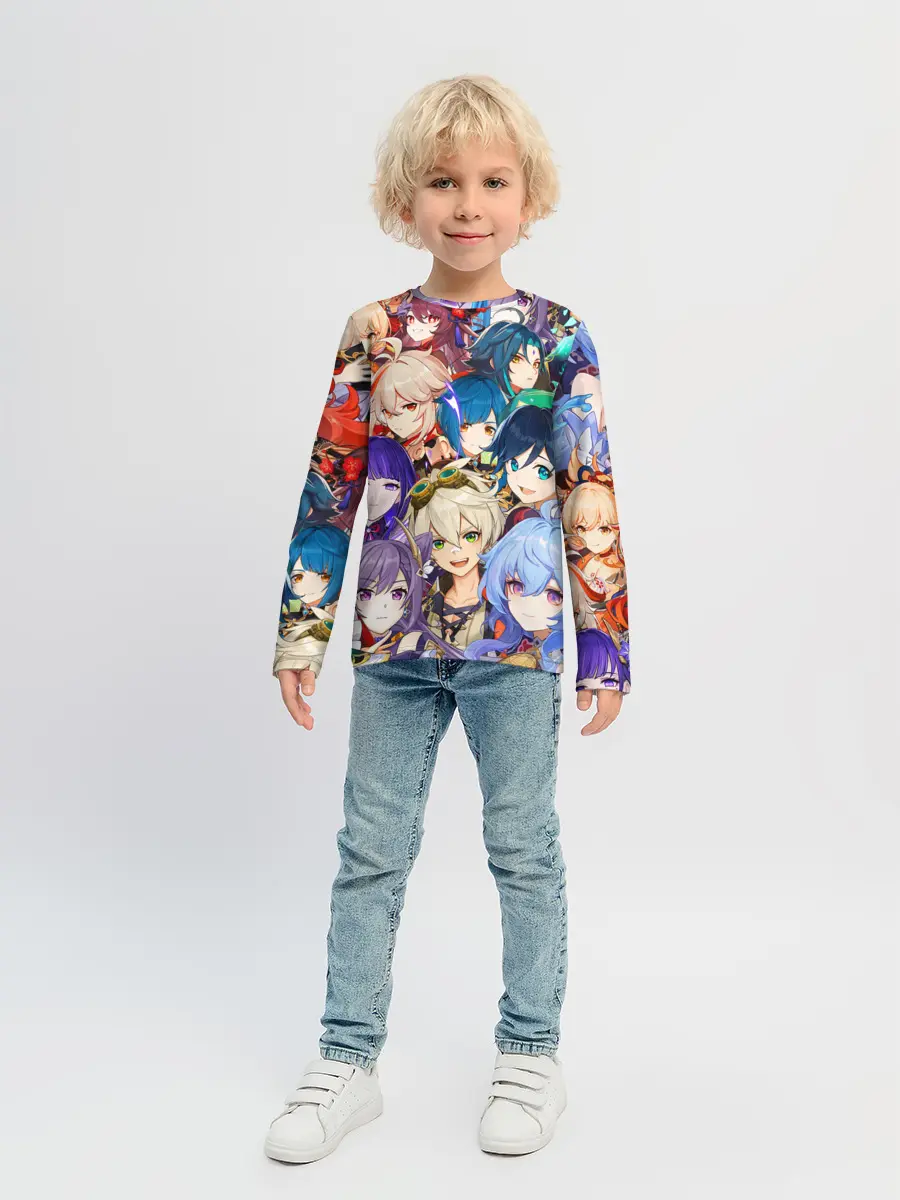 Детский лонгслив / Genshin Impact - персонажи