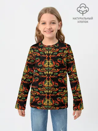 Детский лонгслив / Хохломские узоры II