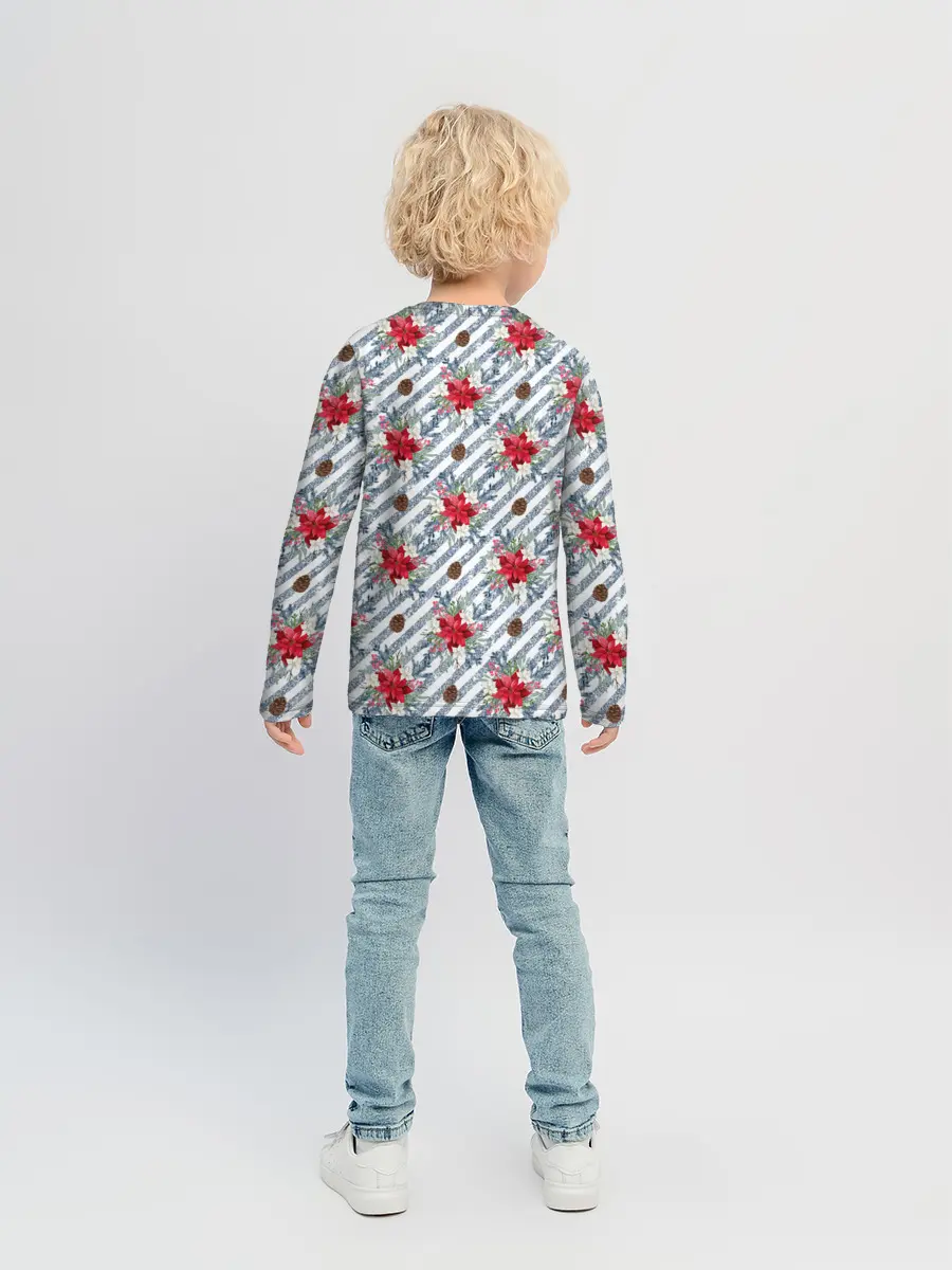 Детский лонгслив / Новогодние украшения и блестки