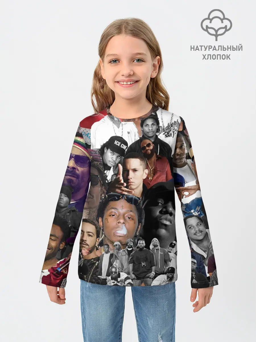 Детский лонгслив / Рэп-Коллаж