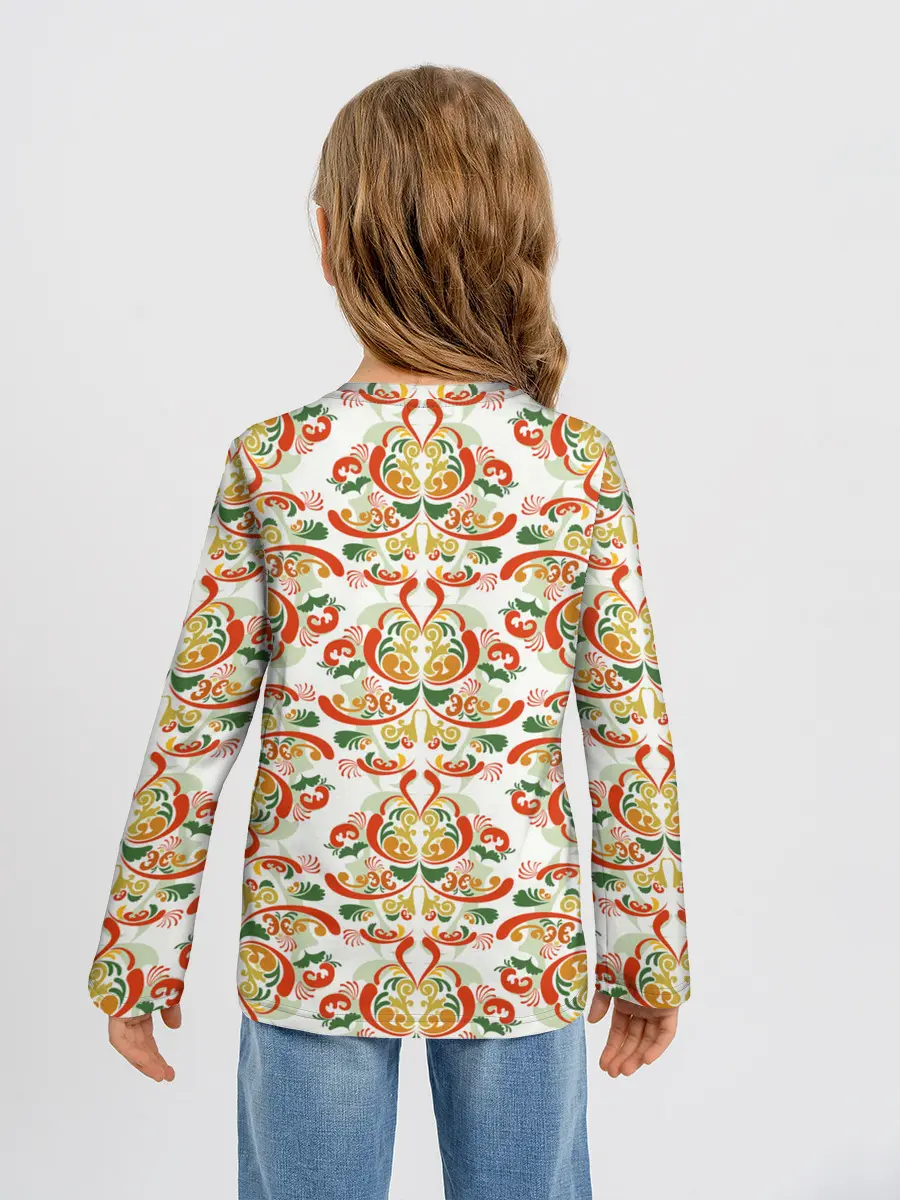 Детский лонгслив / Хохломские узоры II