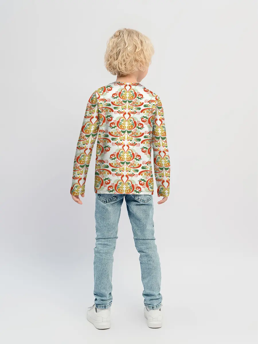 Детский лонгслив / Хохломские узоры II