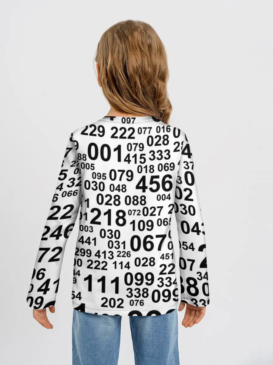 Детский лонгслив / ИГРА В КАЛЬМАРА, ЧИСЛА ИГРОКОВ