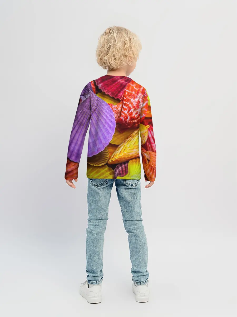 Детский лонгслив / Разноцветные ракушки multicolored seashells