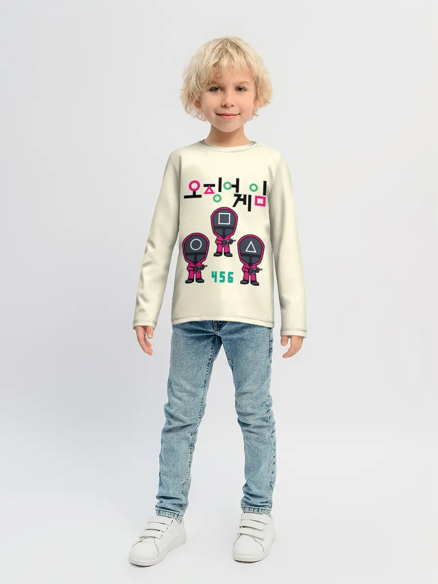 Детский лонгслив / ИГРА В КАЛЬМАРА 456 | SQUID GAME 456