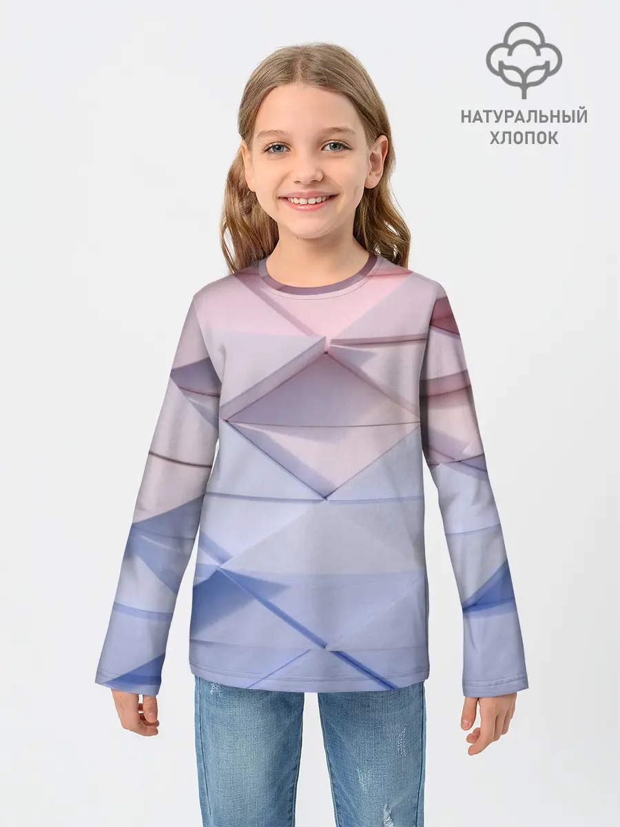 Детский лонгслив / треугольники для тебя
