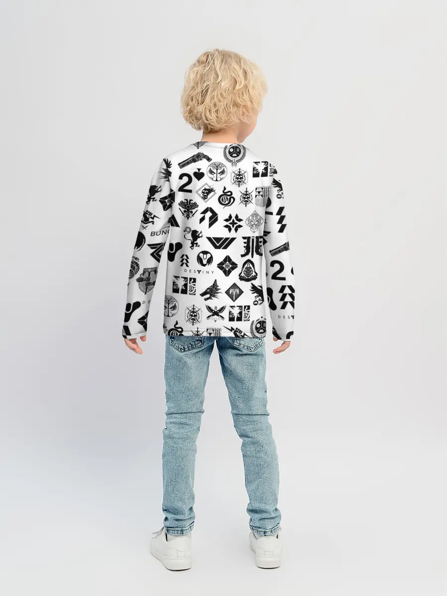 Детский лонгслив / DESTINY 2 LOGO PATTERN / ДЕСТИНИ