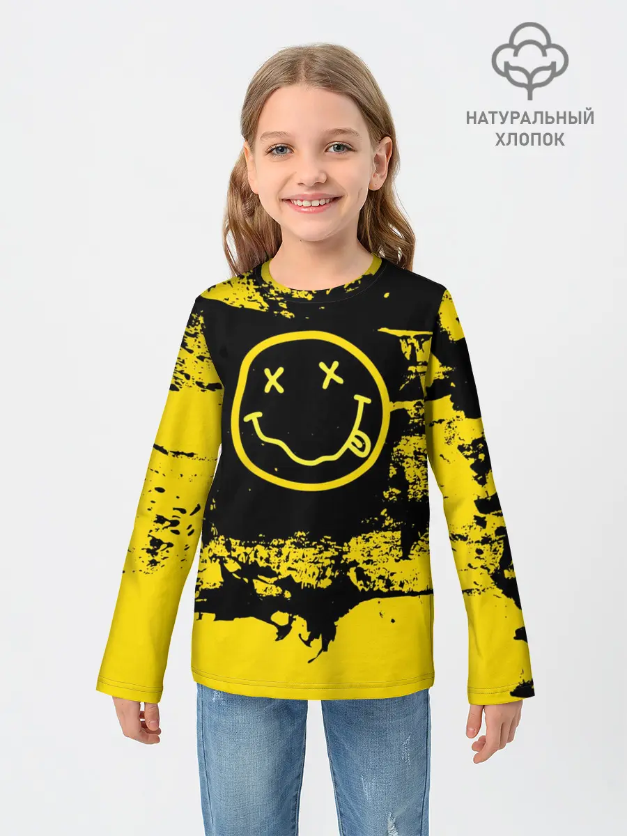 Детский лонгслив / Нирвана Гранж | Nirvana Smile